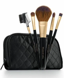 Elizabeth Arden Brush Essentials Set of 5 Travel Cosmetic Makeup Brush Set Case - Picture 1 of 6