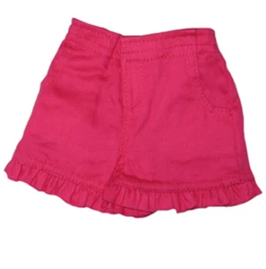 Pantalones cortos rosados con borde de volantes se adaptan a muñecas chicas americanas de 18 - Imagen 1 de 1