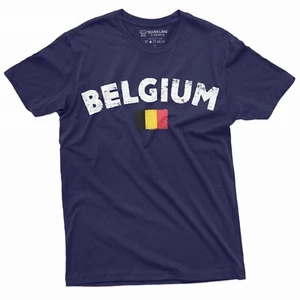 Bélgica Camiseta Belgique Belgien Camiseta Fútbol Fútbol Tee Para Él - Imagen 1 de 9