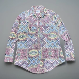 Vintage Rockmount Ranchwear Shirt Pearl Snap Aztec Western Native Cowboy Mens XL - Picture 1 of 9