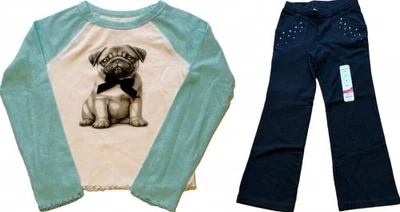 Nuevo SO & Jumping Beans Dos Piezas Cachorro Perro Camisa y Pantalones Conjunto Talla 6 7 Nuevo con Etiquetas Foto 1 de 4