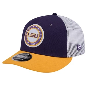 Para hombres New Era Púrpura LSU Tigres Retro Circular Parche 9FIFTY Camionero Snapback - Imagen 1 de 6