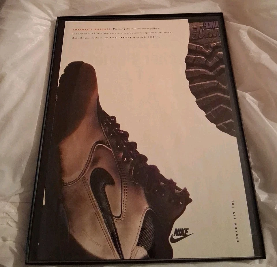 Anuncio impreso enmarcado Nike Air Khyber 1993 8,5x11 Foto 1 de 1