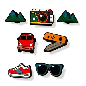 Juego de 7 piezas de dije de zapatos Gorpcore para camping vacaciones naturaleza al aire libre senderismo G - Imagen 1 de 4