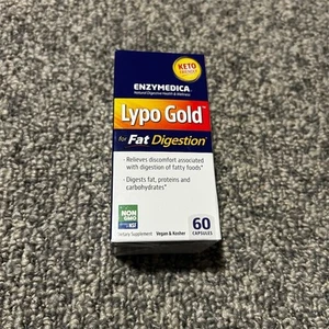 Enzymedica Lypo Gold Digestive Enzyme 60 Capsules Vegan, Kosher - Picture 1 of 7