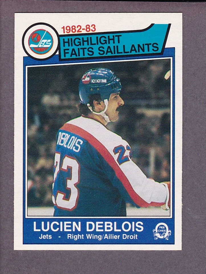 1983-84 OPC O-Pee-Chee Hockey Lucien Deblois #378 Winnipeg Jets NM/MT - Image 1 of 1