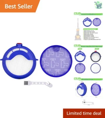 Efficient 2-Piece Dyson DC25 Filter Kit: Washable HEPA & Pre Motor Replacement - Image 1 of 4