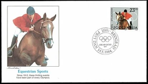 Yugoslavia 1682 Equestrian Olympics 23.70d FDC May 14, 1984 Fleetwood yu1682-1 - Picture 1 of 2