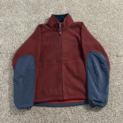 Jaqueta de lã Marmot zíper completo tamanho pequeno unissex marrom borgonha externa - Imagem 1 de 4