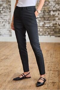 Next Womens Black Tailored Stretch Skinny Trousers Size 8 L