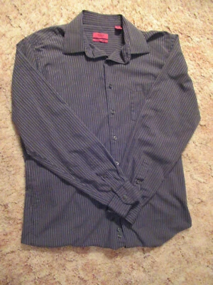 CAMISA HOMBRE ALFANI AJUSTADA GRANDE 16 34/35 RAYAS NEGRAS Y GRISES Foto 1 de 3
