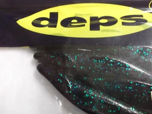 Deps Sakamata Shad 5 pulgadas Dardos Suave Fluke Jerkbait Junebug - Imagen 1 de 6