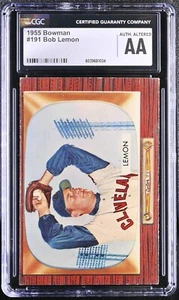 1955 Bowman #191 Bob Lemon Cleveland Indians - CGC Authentic - Picture 1 of 2