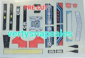 Pegatinas repro Transformers G1 PRE CUT para G1 Sunstreaker - Imagen 1 de 1