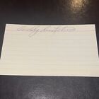 Freddy Lindstrom Autographed Signed 3X5 Index Card Bas Beckett Authenticated