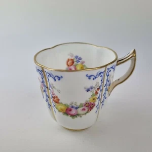 Antique 19th Century Copeland Spode Coffee Cup Decorated Flowers Pattern 8457 #1 - Picture 1 of 10