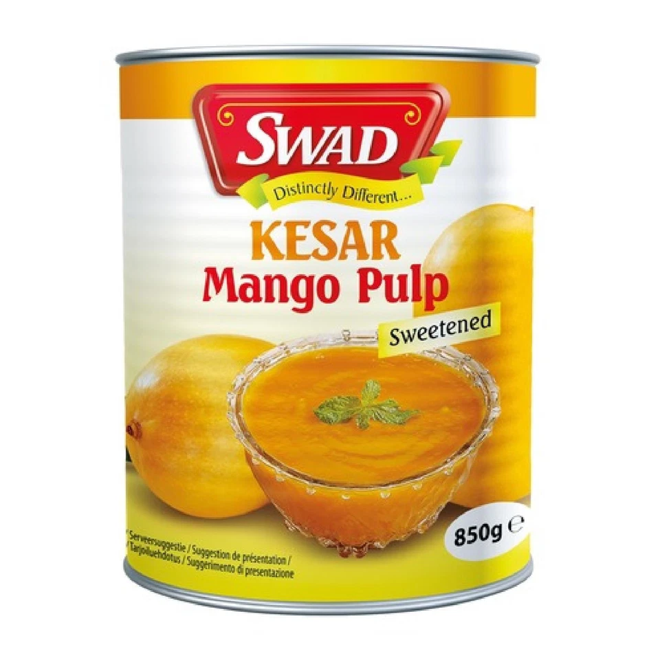 Kesar Mango Pulp Swad Mango Fruchtfleisch Mango Obst Zucker 850g Dose - Bild 1 von 1