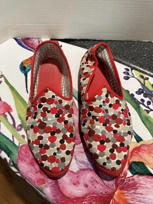 Туфли Pied a Terre красно-серые черные бордовые в горошек Furlane с подошвой шины размер 40 - Изображение 1 из 4