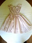 Ancienne robe Corolle coton soyeux T34 VINTAGE 50 SUMMER COROLLA DRESS size XXS
