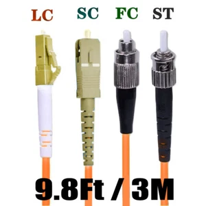Fiber Optic Patch Cord SC FC ST Single Mode Jump Cable 3M Dual / Single Fibra - Picture 1 of 15