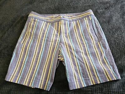 Bañador MR TURK con textura a rayas híbrido con cordón forrado con botones talla W30×L7  Foto 1 de 4