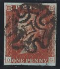 1841 Penny Red Spec BS7b Plate 18 (OG) Basal Shift  Fine Used 4 Margins