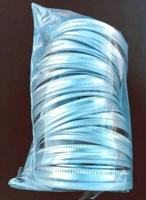 JUEGO DE TAPA Y ANILLO TARRO ENLATADO KERR *BOCA ANCHA* TARROS DE ALBAÑIL PLATA NUEVO-12 JUEGOS Foto 1 de 4