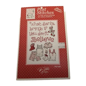 Sue Hillis What Santa Brings If You Don't Believe Cross Stitch Kit with Charm - Picture 1 of 4