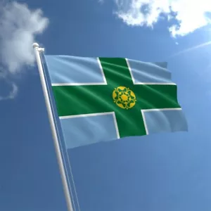 Derbyshire Flags & Bunting - 5x3' 3x2' & Giant 8x5' Table Hand - Picture 1 of 16