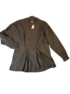 Damen-Arbeitsbluse schwarz Übergröße (Größe 18) von City schickes Kleid Freizeit neu mit Etikett - Bild 1 von 7