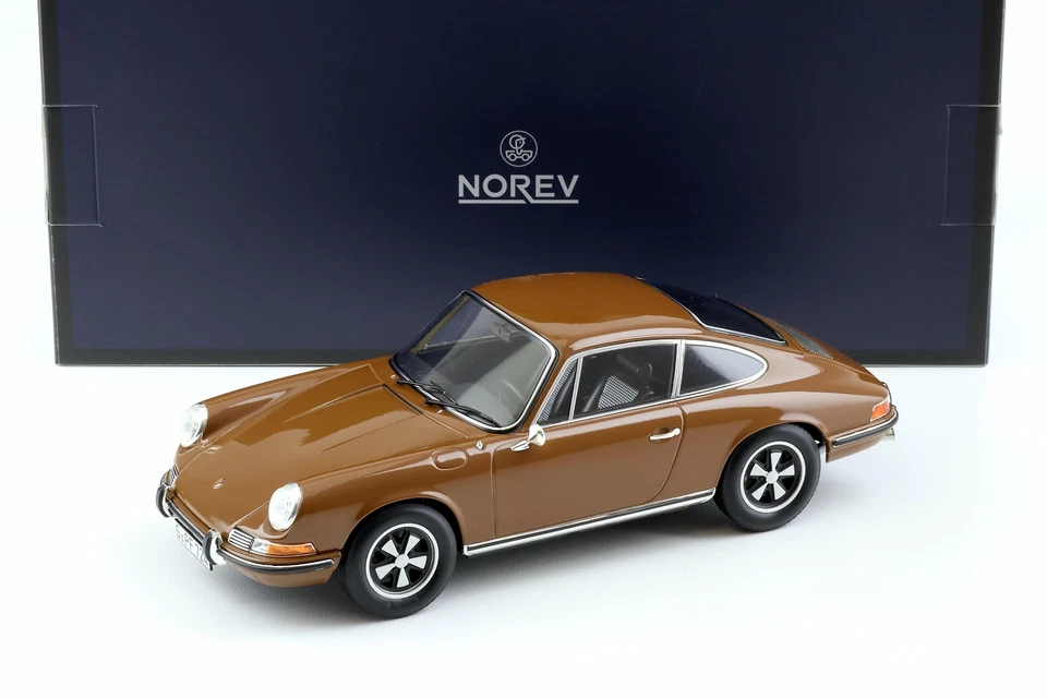 1:18 Norev Porsche 911 T Coupé 1969 Marrone - Limitato 400 Pz. - Immagine 1 di 4