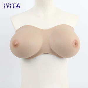 IVITA G Cup Crossdressing Fake Big Boobs Bandeau Style Realistic Silicone Breast - Picture 1 of 11