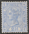 QV - 2 1/2d Blue (Plate 23) *MINT HINGED* SG 157 (CV £450)