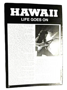 HAWAII / MARTY FRIEDMAN / MEGADETH 1 PÁGINA LA VIDA VA EN EL ARTÍCULO COMPLETO DE LA REVISTA - Imagen 1 de 1