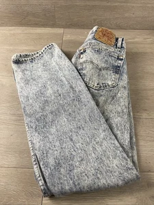 Jeans vintage Levi's 501 denim lavaggio acido made in USA 501-0109 anni 80 taglia 31x32 - Foto 1 di 9
