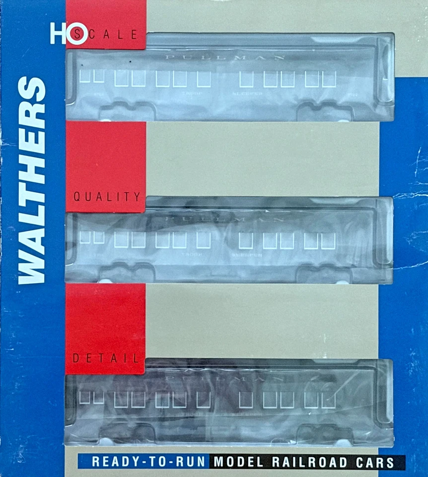 HO WALTHERS 932-34151 PS TROOP DURMIENTE 3-PK PULLMAN # 9010 9489 9722 Foto 1 de 1