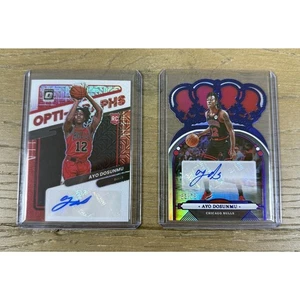 Ayo Dosunmu Autograph Lot (2) Choice RC Auto and #'d /75 Crown Royale CHI Bulls - Bild 1 von 4