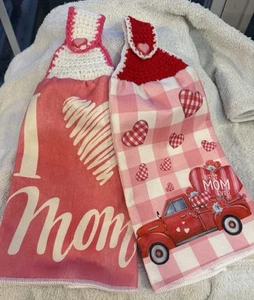 Asciugamani da tè da cucina fatti a mano all'uncinetto festa della mamma - Foto 1 di 1