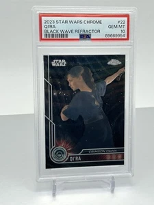 2023 Topps Star Wars Chrome 22 Qi’ra Black Wave Refractor PSA 10 Gem Mint - Picture 1 of 2