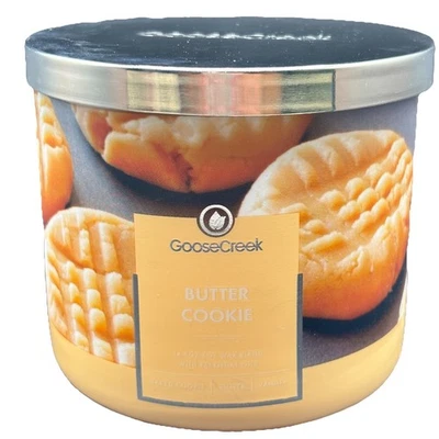 鹅溪黄油饼干3芯罐蜡烛14.5盎司面包店Gourmand香草 — 第 1/4 张图片