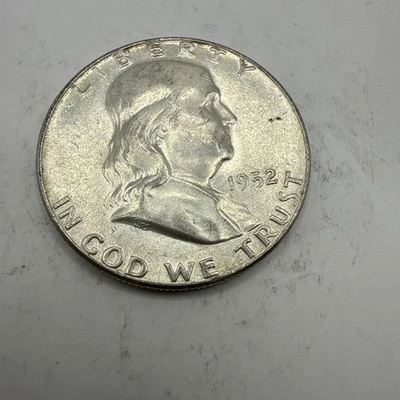 1952 Ben Franklin Half Dollar, 90% Silver, Collectible, Ungraded #50069 - Image 1 of 4