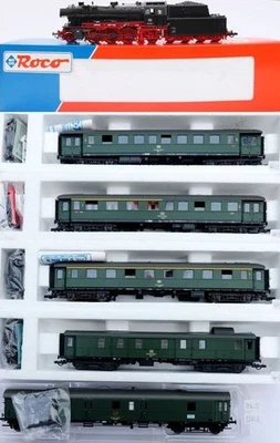 Roco H0 69223 Lok BR 023 102-7 der DB DC - 4 Eilzugwagen Roco/1 Bahnpostwg Piko - Bild 1 von 4