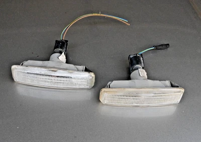 Par de guardabarros delantero genuino BMW E39 señal de giro lavado de cara transparente 63142496299 Foto 1 de 4