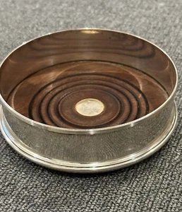 Large 5 " Inch Sterling Silver Wine / Champagne Coaster - Picture 1 of 17