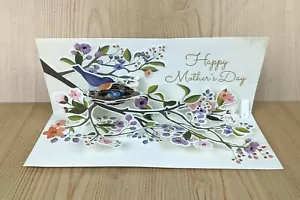 Happy Mother's Day 3D Panorama Pop-Up Grußkarte Up mit Papier thront Vögel - Bild 1 von 12
