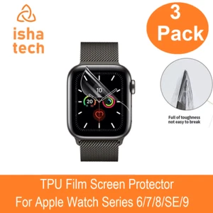 For Apple Watch Series 4/5/6/7/8/9 SE TPU Film Screen Protector Cover - 3 Pack - Picture 1 of 5