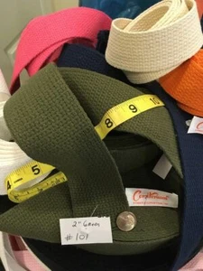 GRÜN Farben 1,5" Baumwolle Hanf US Militär Gurtband Riemen Gürtel 5-49, Yards  - Bild 1 von 23