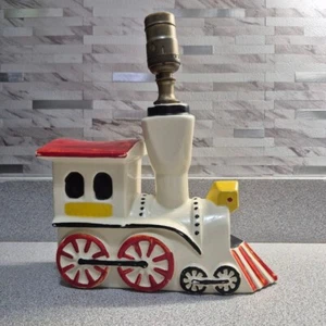 Vintage Shawnee Keramik Zug Lampe 11" hoch Kinderzimmer Krankenschwester 1940er - 1950er funktioniert - Bild 1 von 7