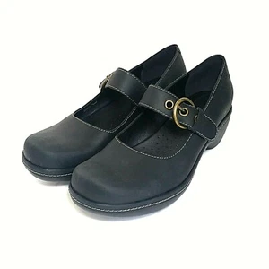 Ecco Mary Jane Clogs schwarz Gr. 40 Nubuk Wildleder Oberteil 2" Absatz 431926 - Bild 1 von 9