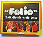 Folio - 10 Kreidestifte rund o. Papierhüllen, 4. x weiß + 6 Farben, alt, OVP, 